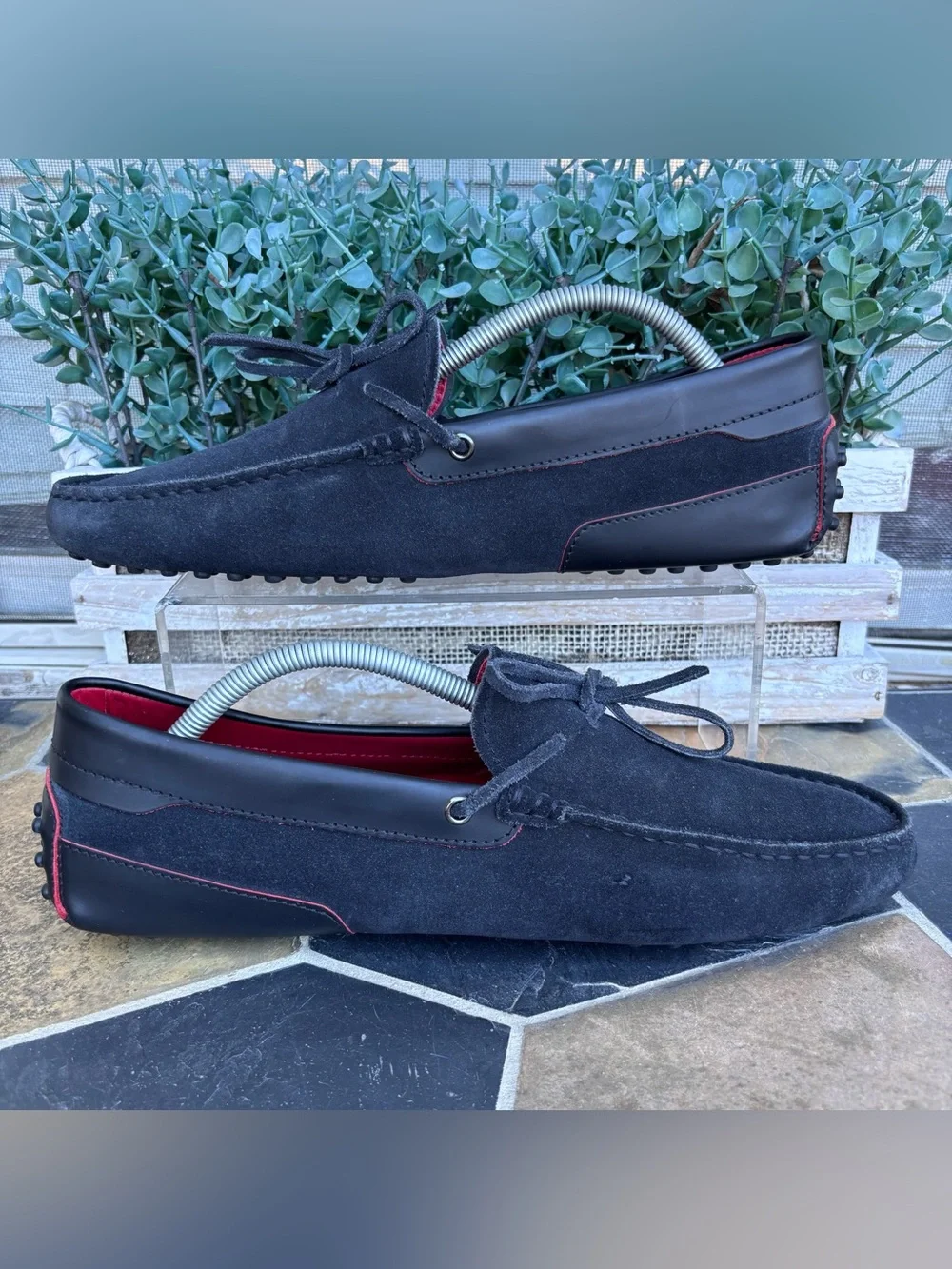 Tod's X Ferrari Gommino Suede Leather Driving Shoes